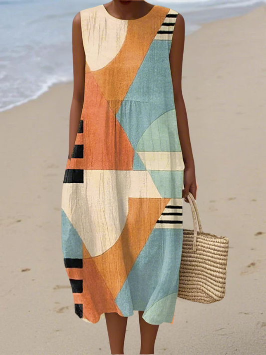 Geometric Midi Dress