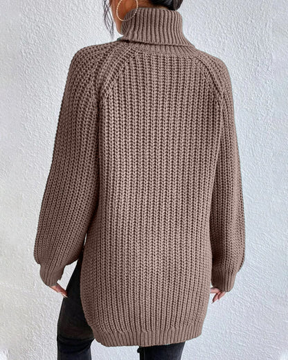 Women’s Winter Ribbed Turtleneck Sweater