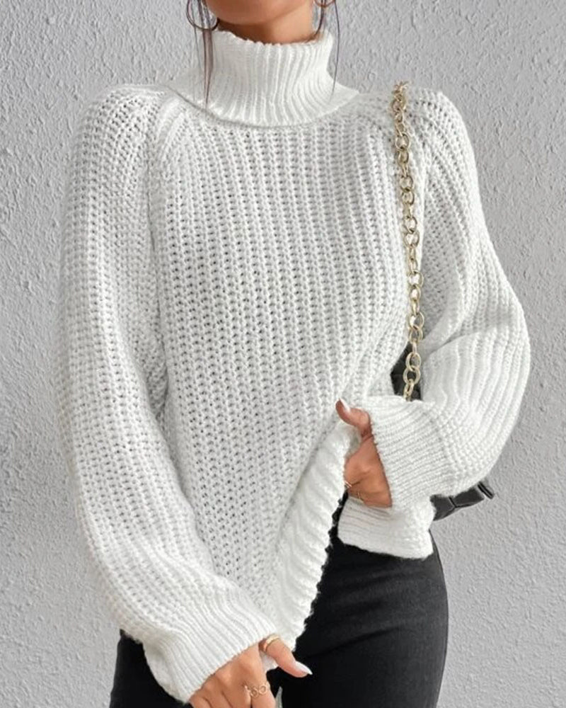 Women’s Cozy Winter Ribbed Knit Sweater