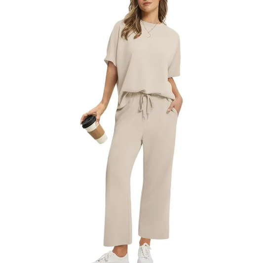 Women's Oversized Cropped Lounge Set