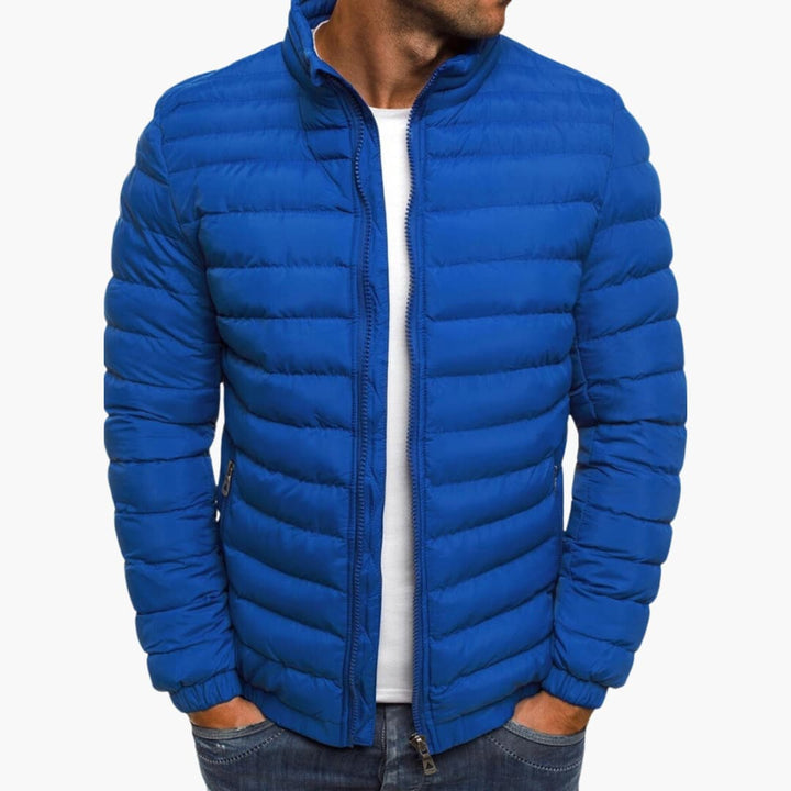 Chaqueta cálida de rayas cómoda