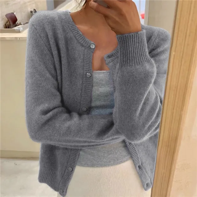 Women’s Winter Casual Long Sleeve Button Cardigan