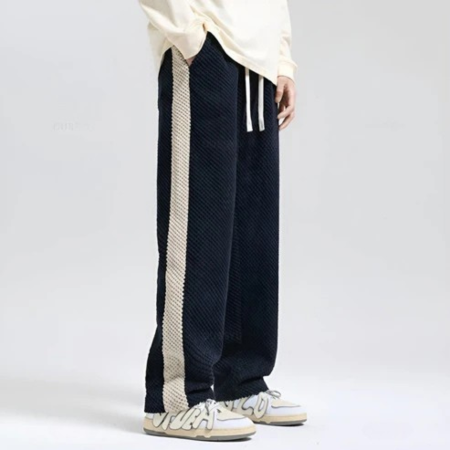 Pantalones de hombre casuales a rayas