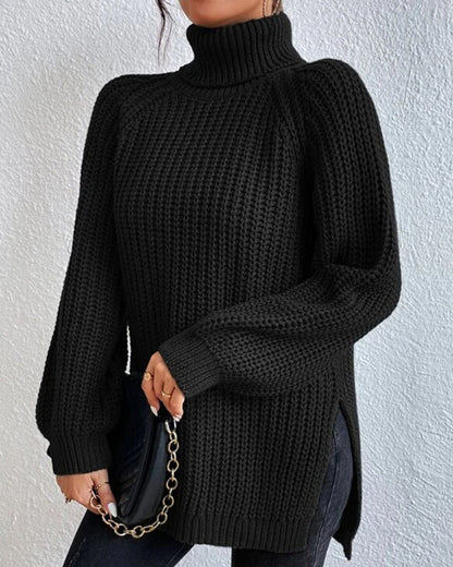 Women’s Winter Ribbed Turtleneck Sweater