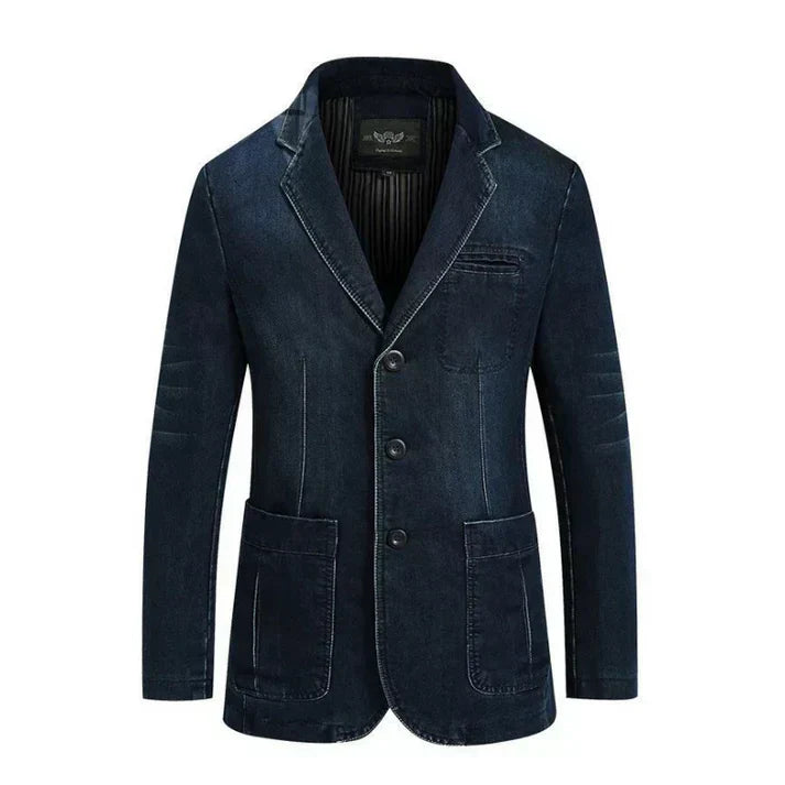 Men’s Trendy Formal Casual Denim Blazer