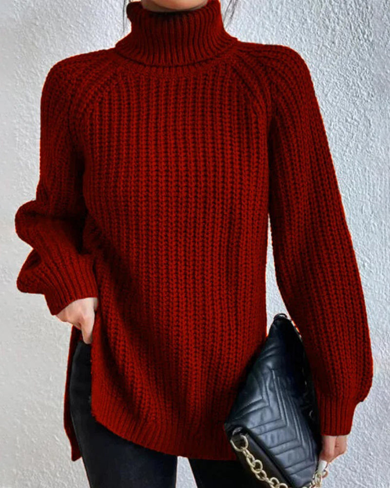 Women’s Cozy Winter Ribbed Knit Sweater