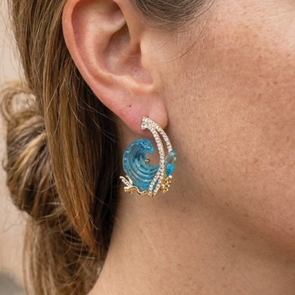 Wave Hoop Earrings