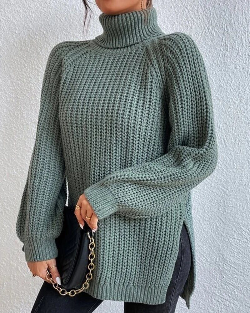 Women’s Winter Ribbed Turtleneck Sweater