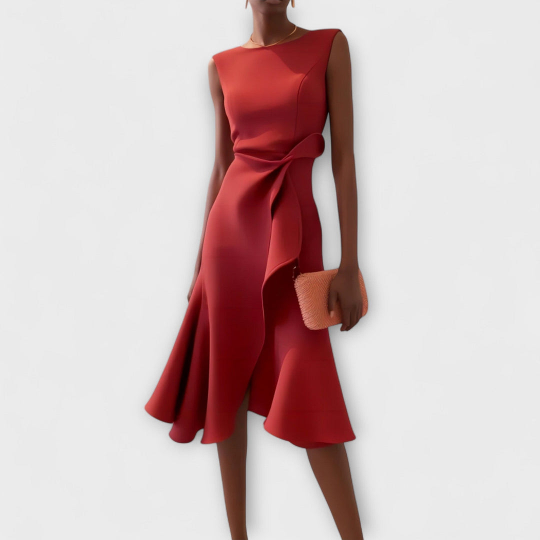 Vestido midi sofisticado