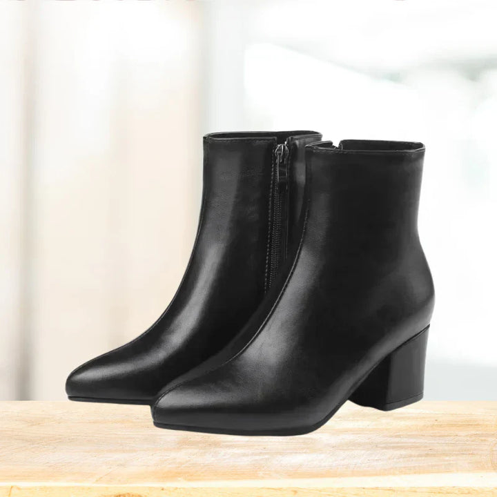 Women’s Metallic Winter Zip-Up Ankle Boots