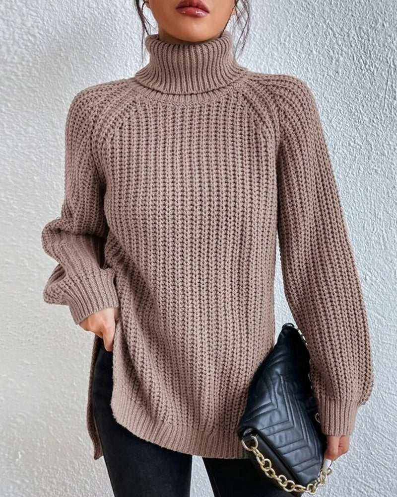Women’s Winter Ribbed Turtleneck Sweater
