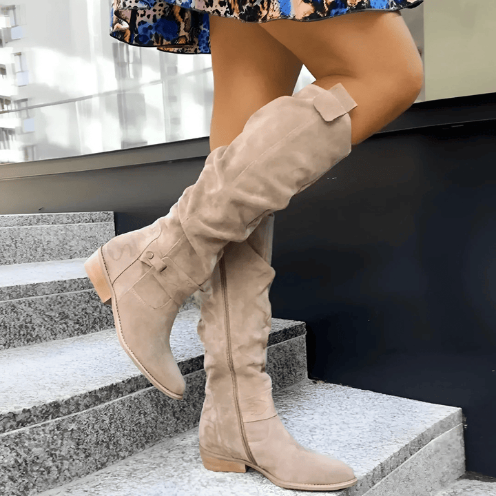Skyler | Botas altas de ante elegantes