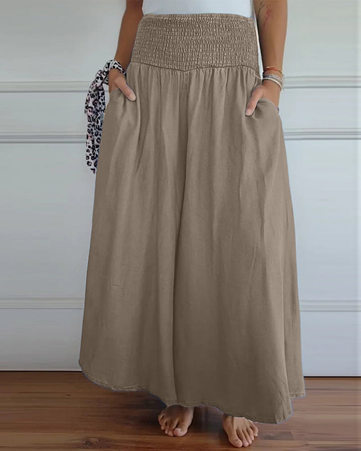 Pantalones cómodos de pierna ancha
