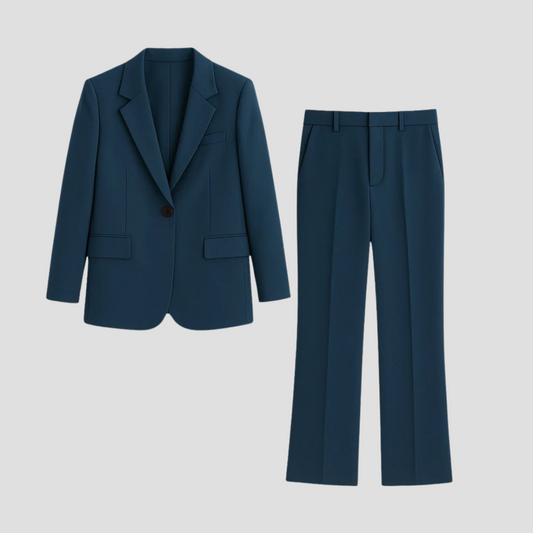 Women’s  Tailored Suit Set with Long Blazer