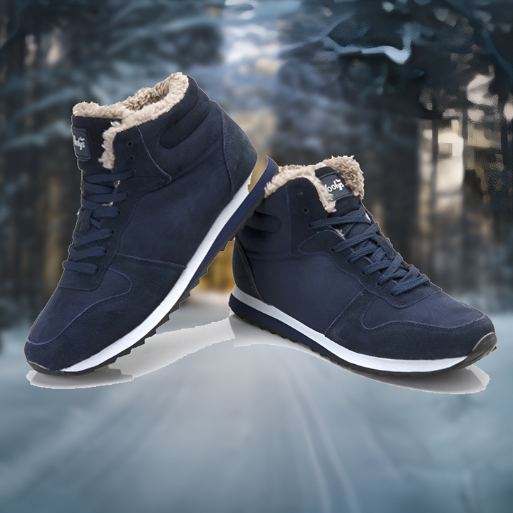 Men’s Winter High-Top Sneakers with Fur