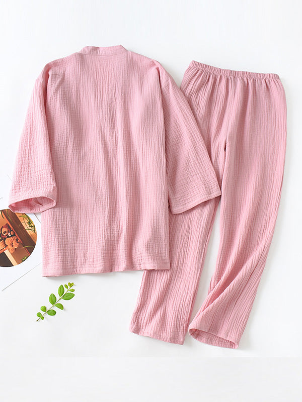 Women’s Wrap Style Two-Piece Pajama Set