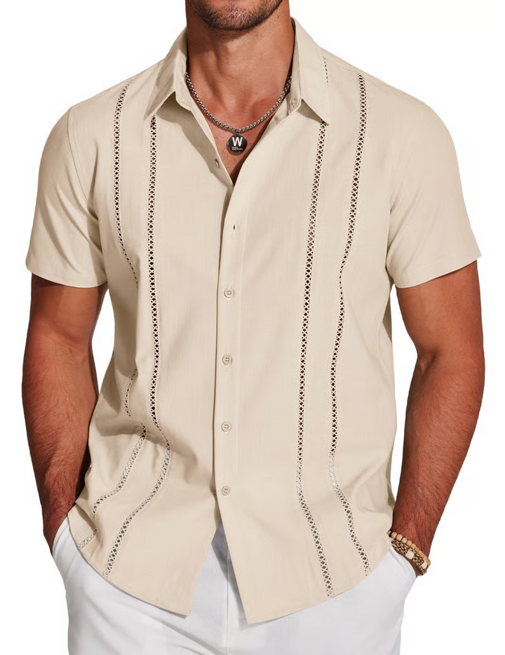 Guayabera Holgada Bordada