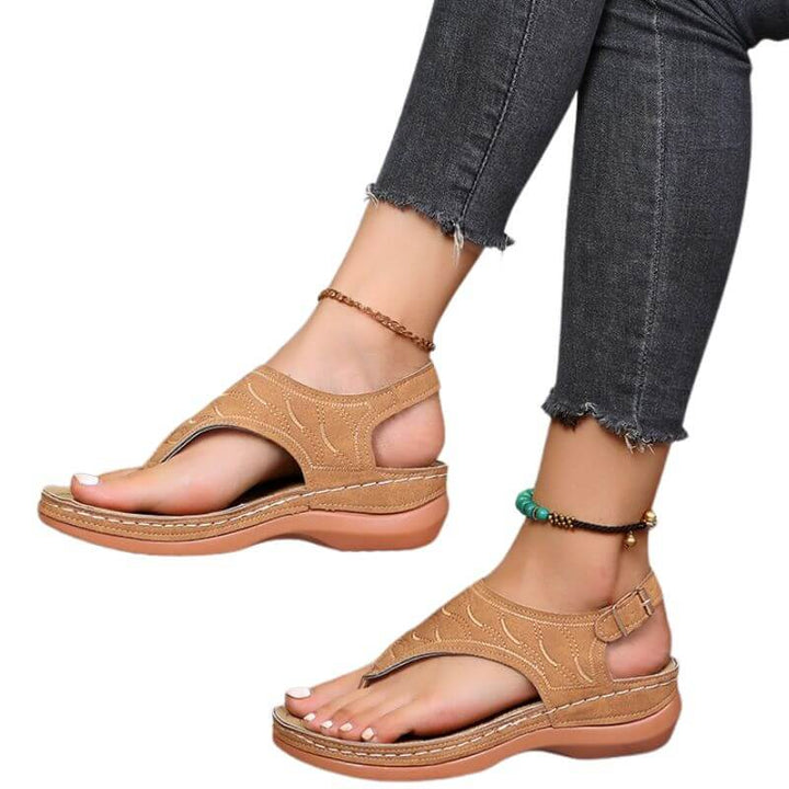 Sandalias de cuña bordadas Tuscany para mujer