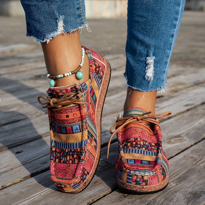 Zapatos retro coloridos para mujer