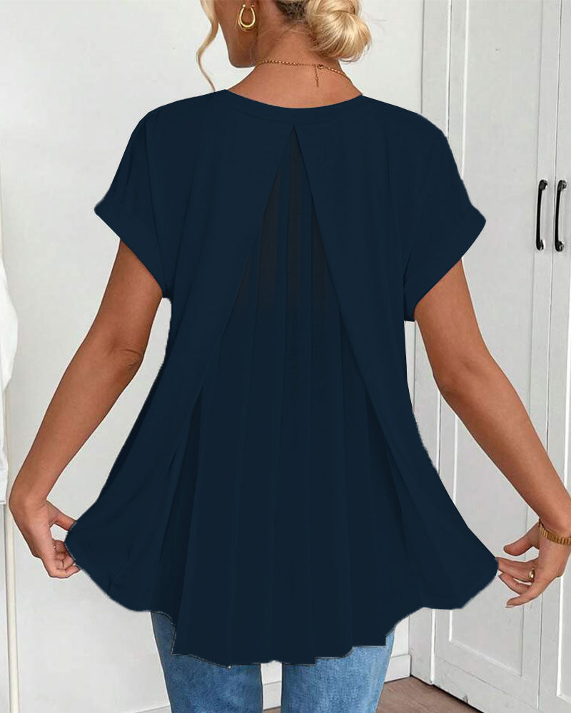 Liyanna - Patchwork Short Sleeve T-Shirt