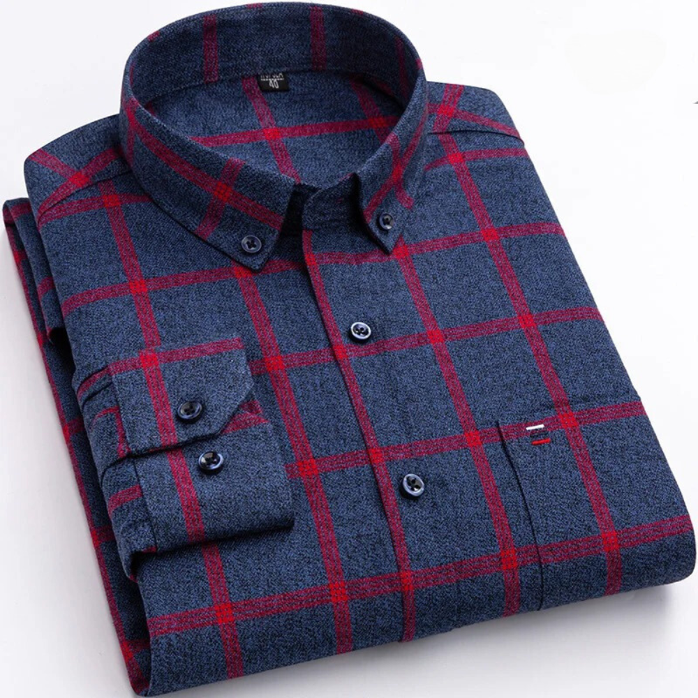 Men's Checkered Button-Down Shirt