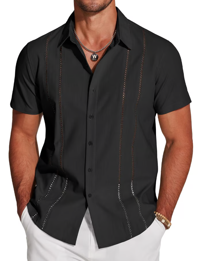 Guayabera Holgada Bordada