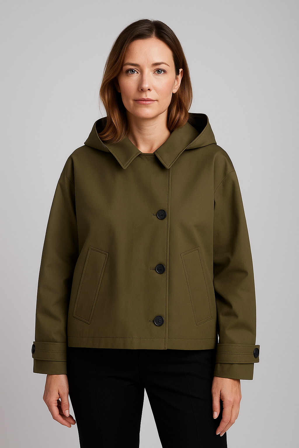 Chaqueta impermeable ligera informal para mujer