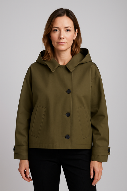 Chaqueta impermeable ligera informal para mujer