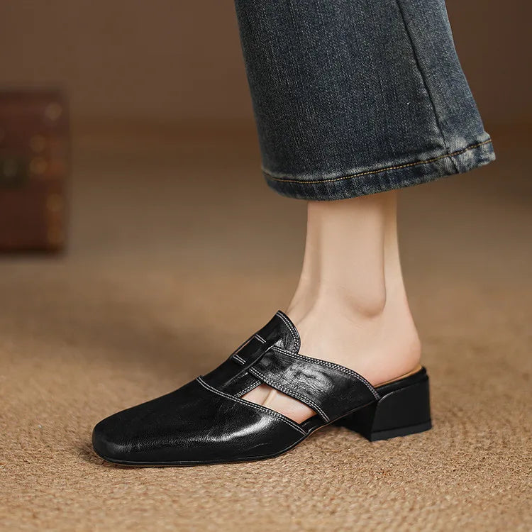 Genuine Leather Mules