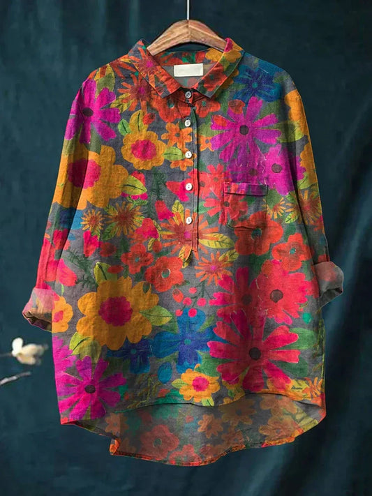 T-shirt with Plant Art