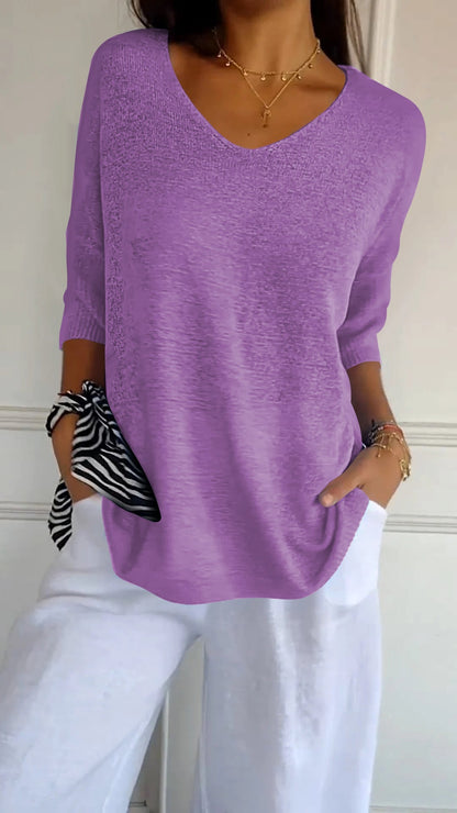 Camiseta túnica de corte holgado para mujer
