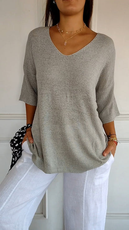 Camiseta túnica de corte holgado para mujer