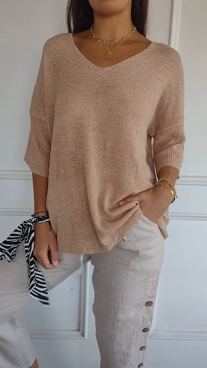 Camiseta túnica de corte holgado para mujer