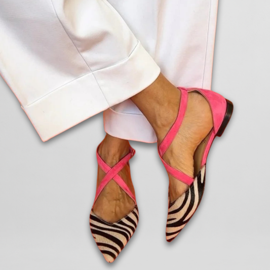 Real Leather Ballerinas with straps