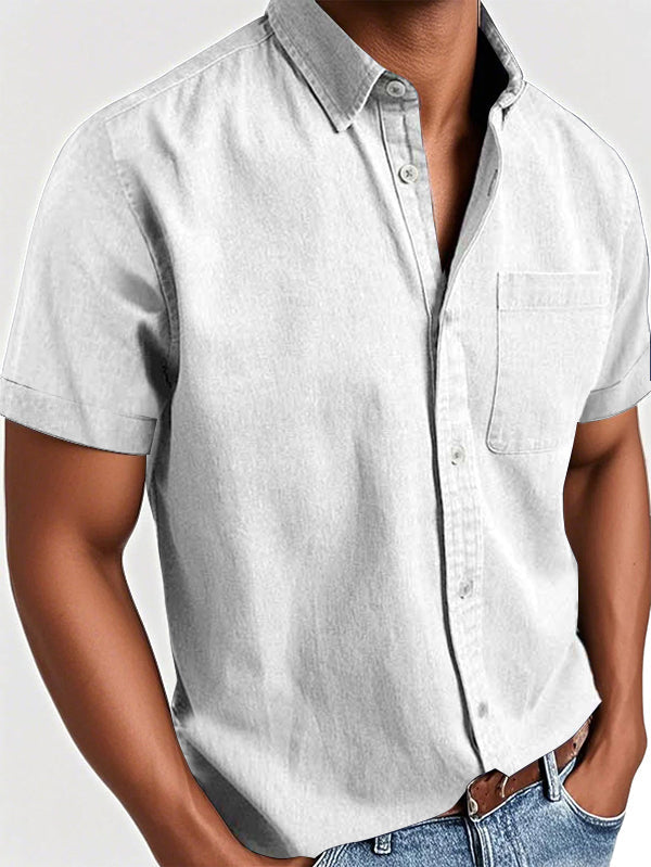 Camisa de bolsillo sencilla y elegante