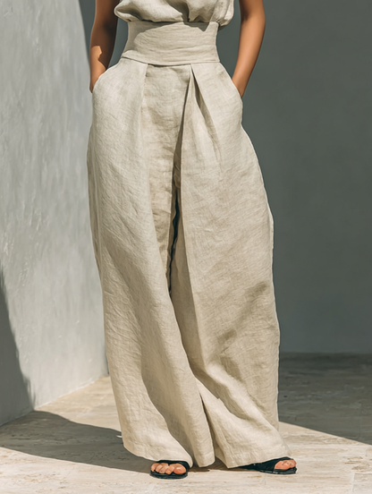 Maria | Complete set with tank top and wide leg pants