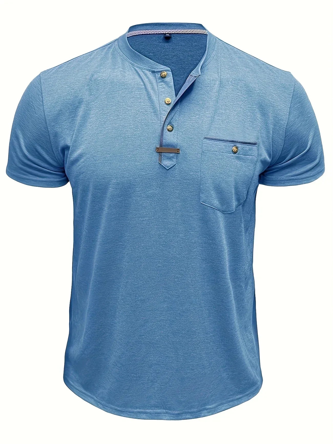 Classic Round Neck Pocket Shirt