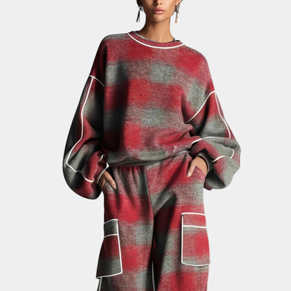 Carmen | Color Block Sweatshirt and Pants Set
