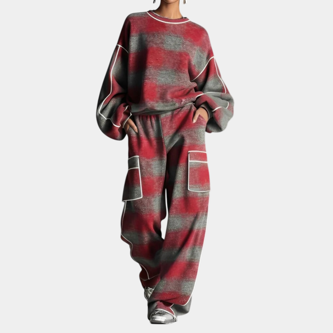 Carmen | Color Block Sweatshirt and Pants Set