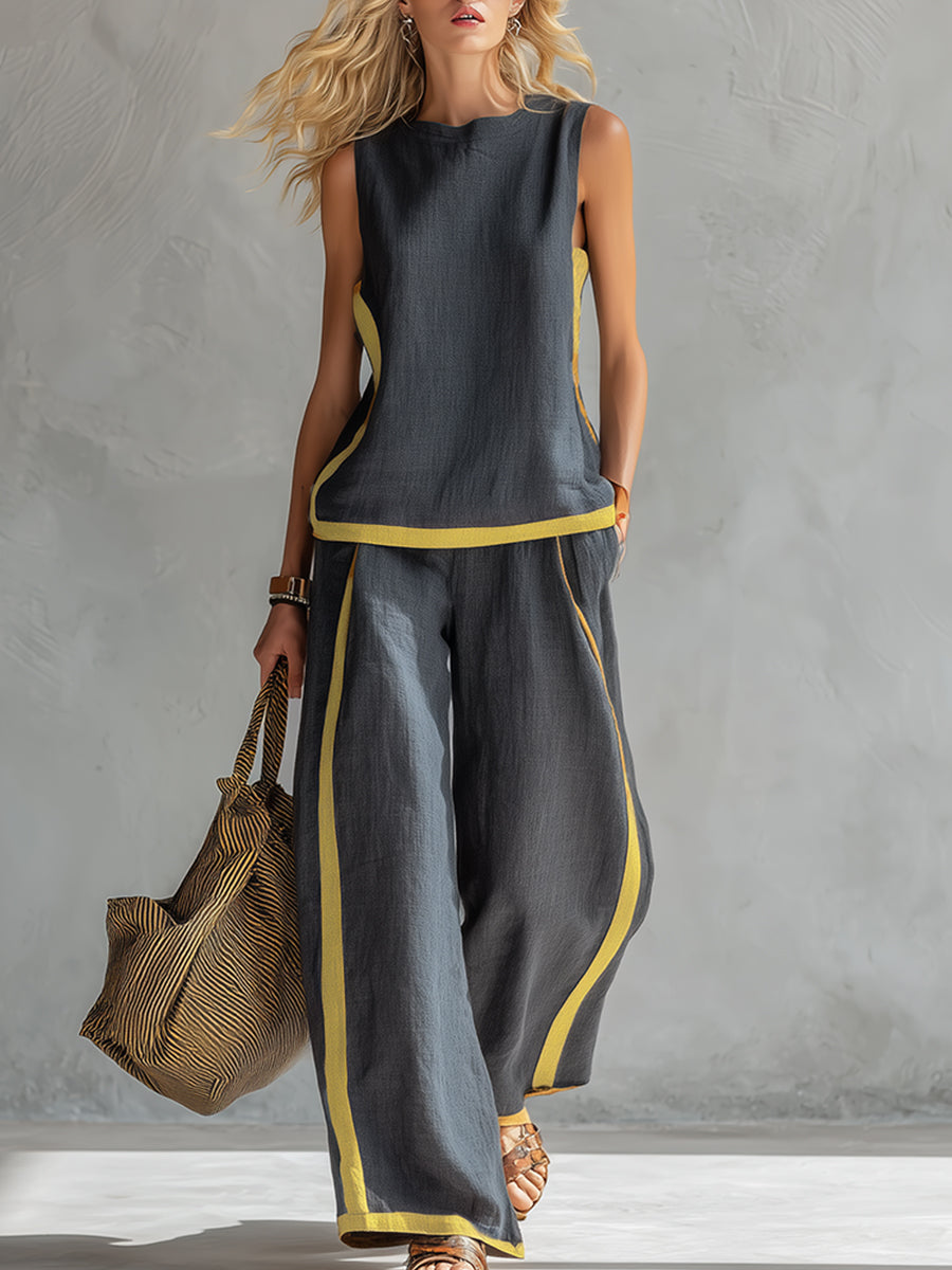 Valeria | Elegant Twin Set with Wide Trousers