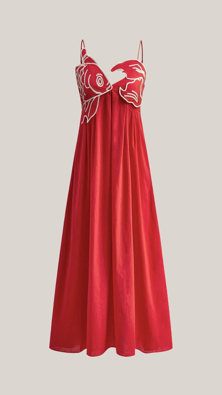 Embroidered Maxi Dress
