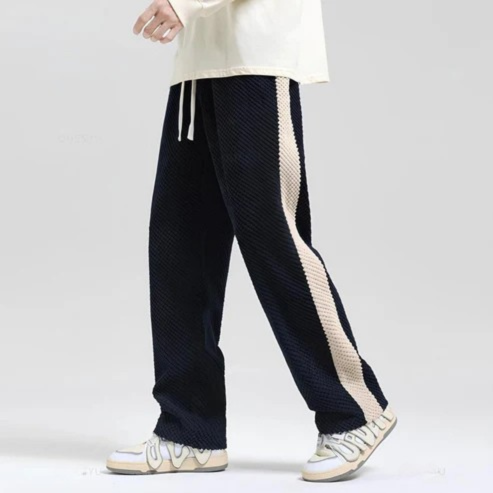 Pantalones de hombre casuales a rayas