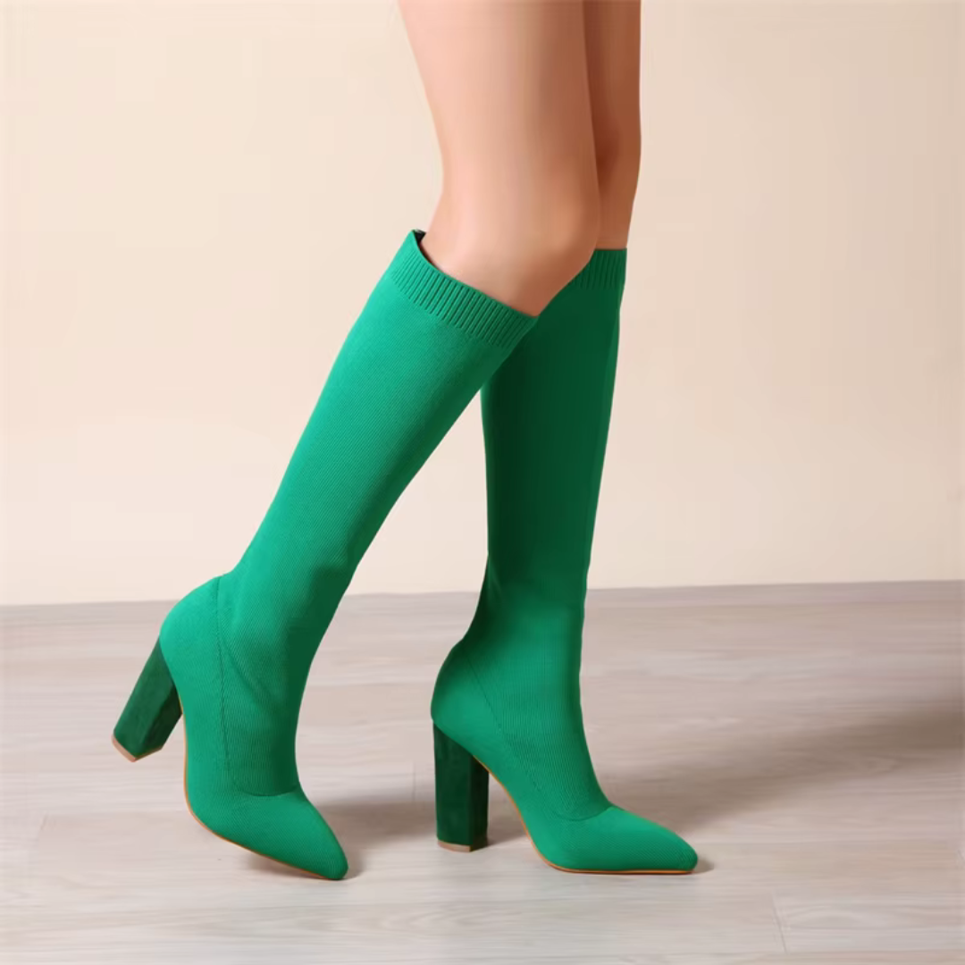 Women’s Winter High Heeled Knee-High Boots