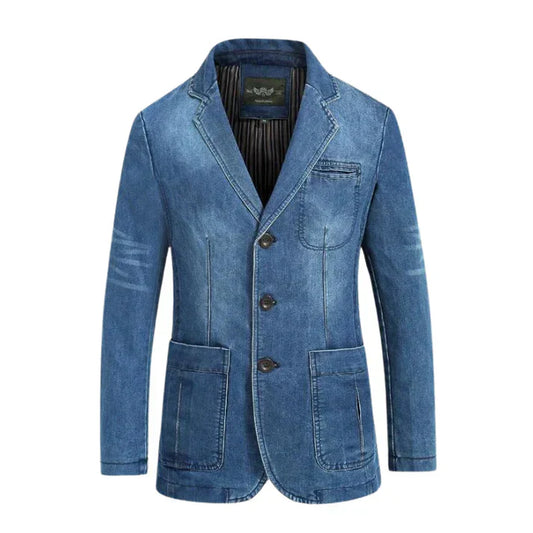 Men’s Trendy Formal Casual Denim Blazer