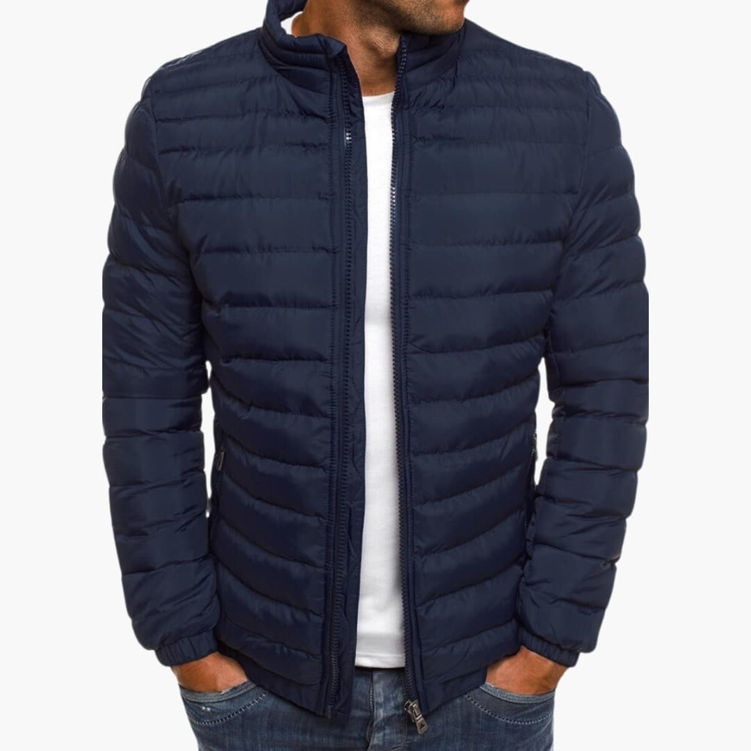 Chaqueta cálida de rayas cómoda
