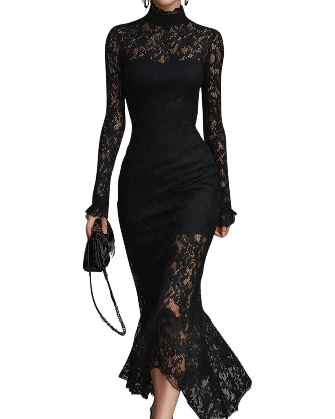 Julia - Black Lace Maxi Dress