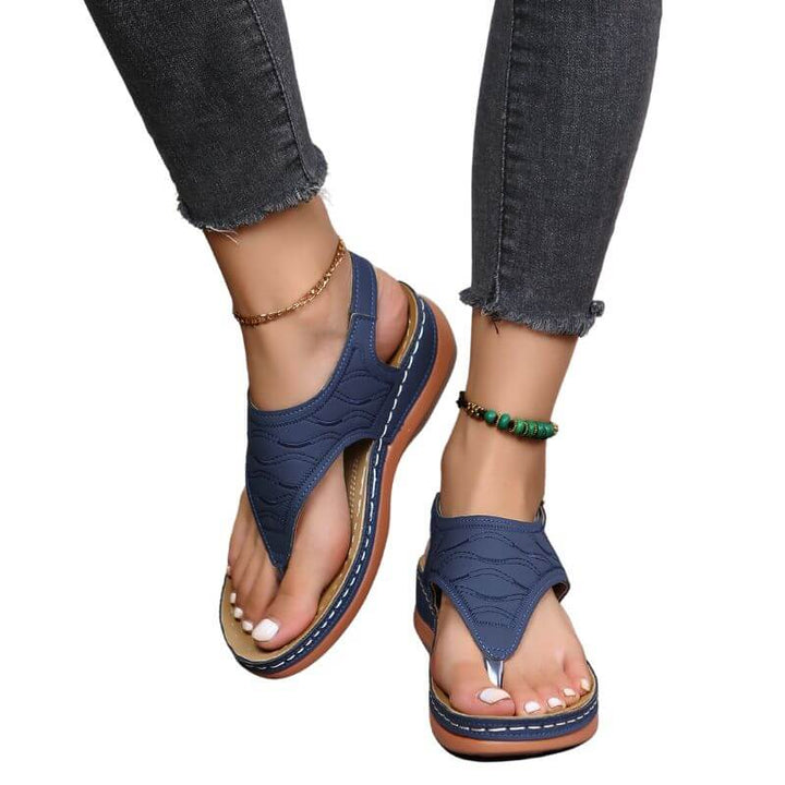 Sandalias de cuña bordadas Tuscany para mujer