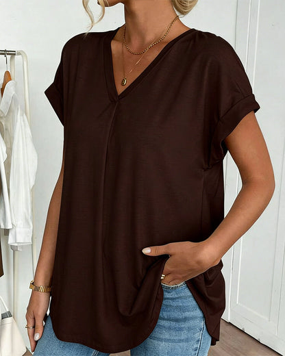 Liyanna - Patchwork Short Sleeve T-Shirt