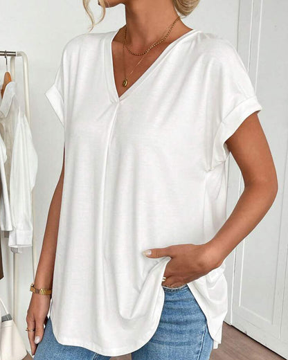 Liyanna - Patchwork Short Sleeve T-Shirt
