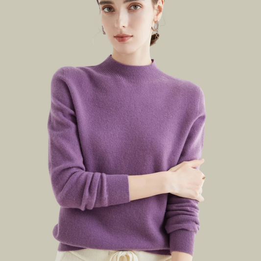 Women’s High Neck Slim Fit Merino Wool Sweaters
